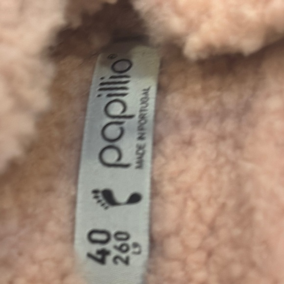 Papillio by Birkenstock Arizona Big Buckle Shearling Teddy Sandals Crystal Rose - Picture 9 of 9